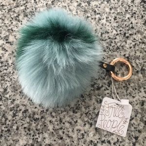 Turquoise and green Free People key chain